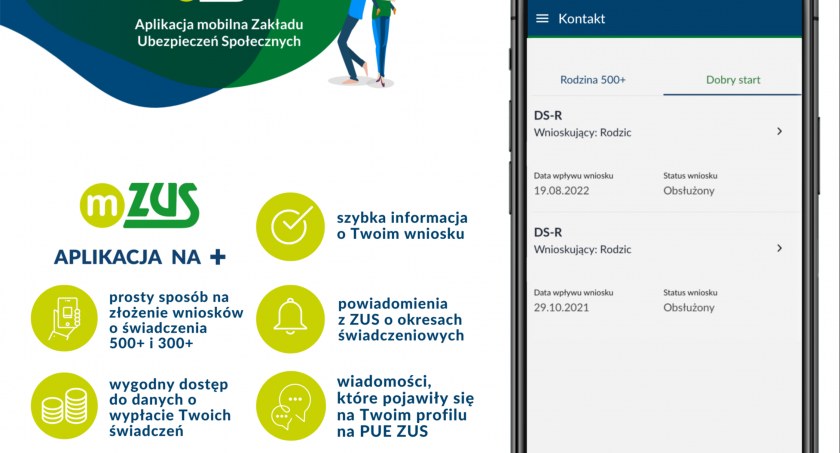 Wnioski o 500+ i 300+ złożymy przez aplikację mobilną ZUS