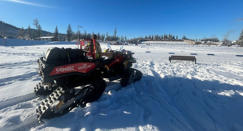 Pomoc na stadionie biathlonowym w Kirach