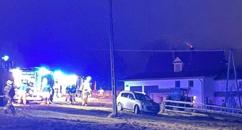 Pożar budynku mieszkalnego w Dzianiszu