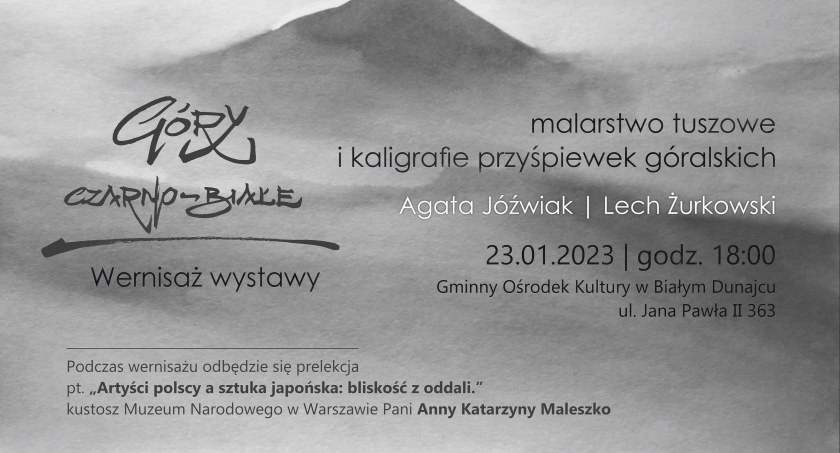 Otwarcie wystawy „GÓRY CZARNO-BIAŁE i kaligrafie przyśpiewek góralskich”