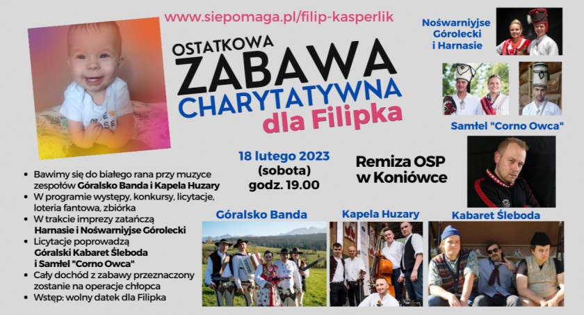 Ostatkowa Zabawa Charytatywna dla Filipka w Koniówce