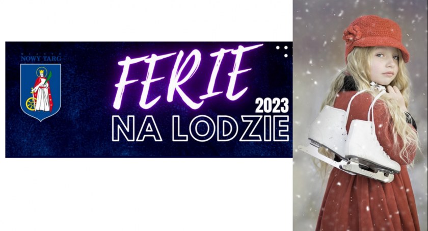 Ferie na lodzie 2023 - ślizgawka na nowotarskim Rynku