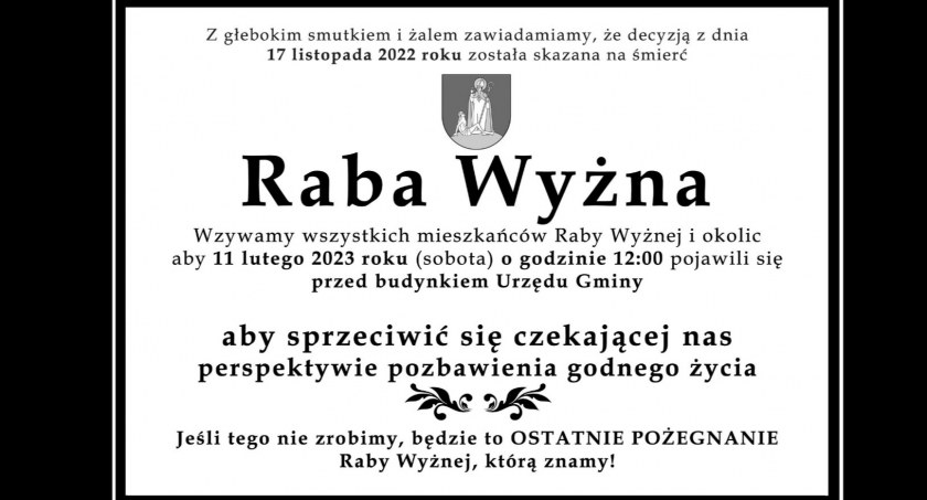 Ubiorą się na czarno i w kondukcie żałobnym będą protestować