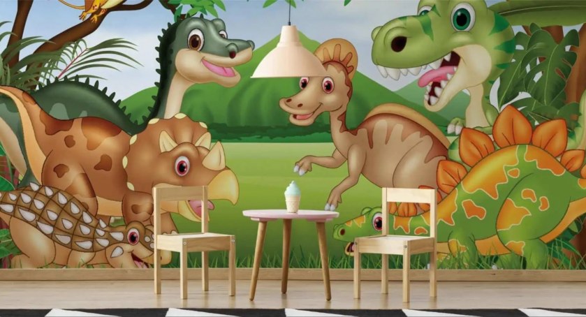 Szukasz dekoracji ściennej do pokoju dziecięcego? Zaaranżuj go z fototapetami z dinozaurami!