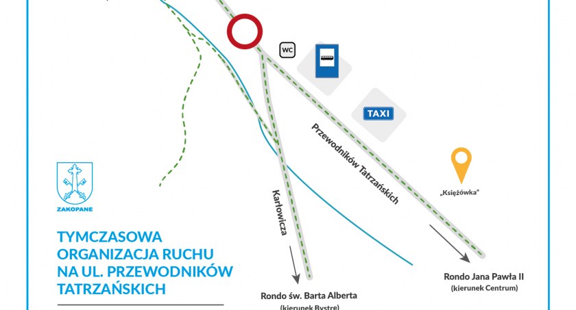 Ograniczenia ruchu w Kuźnicach