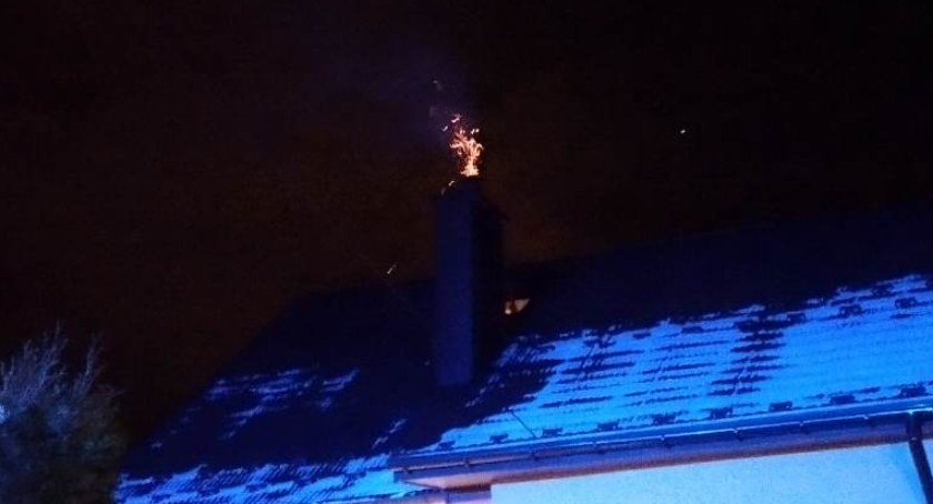 Pożar w kominie 