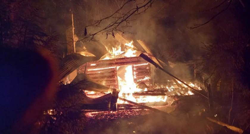 Domek letniskowy w Gorcach spłonał doszczętnie 