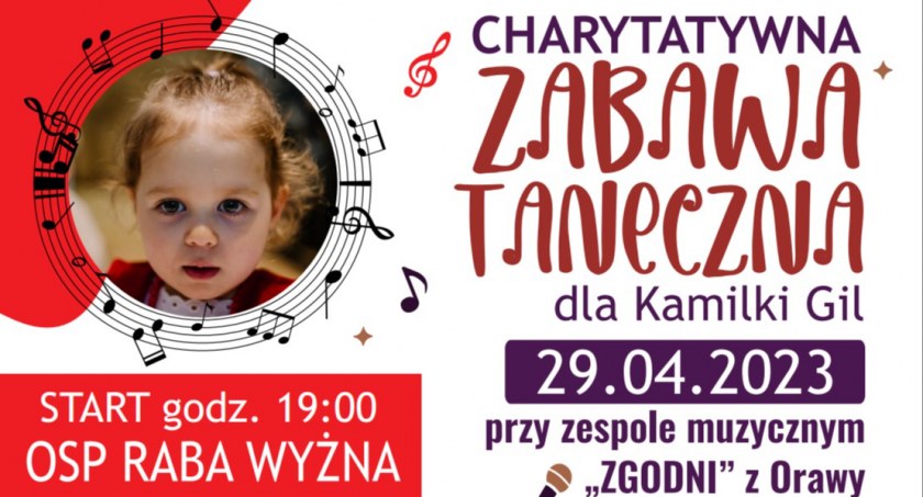 Zabawa Taneczna w Rabie Wyżnej dla Kamilki Gil chorej na rdzeniowy zanik mięśni