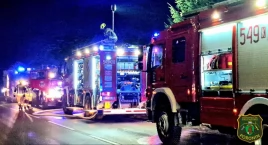 Godzina 1:15 w Nowym Roku - pożar budynku mieszkalnego