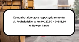 Remont na ul. Podhalańskiej w Nowym Targu. Kierowcy &hellip;