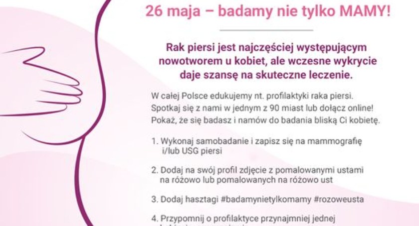 26 maja badamy nie tylko mamy. Lepiej zapobiegać niż leczyć raka piersi 