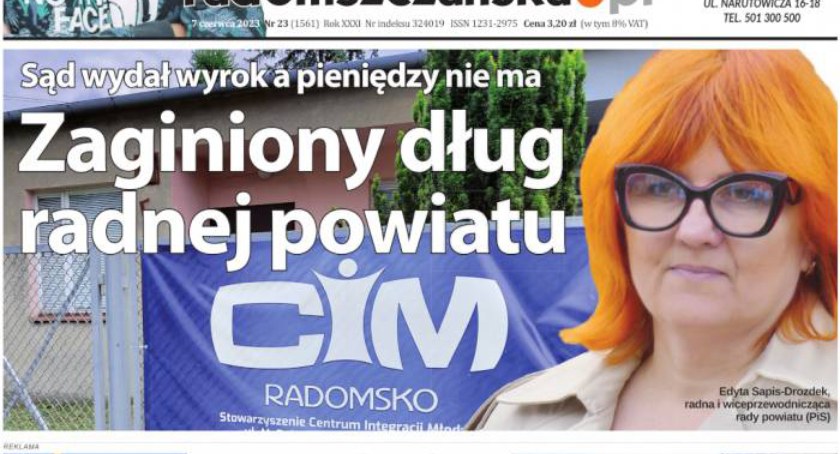 Po publikacji Gazety Radomszczańskiej. Niezapłacona faktura radnej Sapis-Drozdek