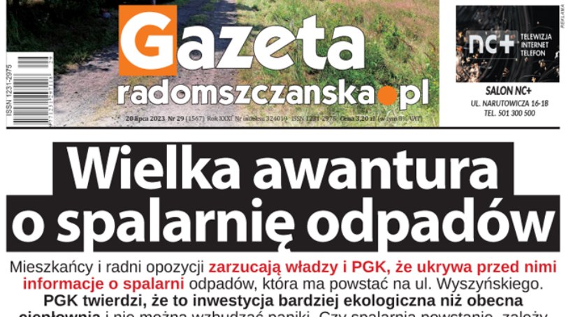 Awantura o spalarnię. Sprawdź o czym piszemy w najnowszej Gazecie Radomszczańskiej