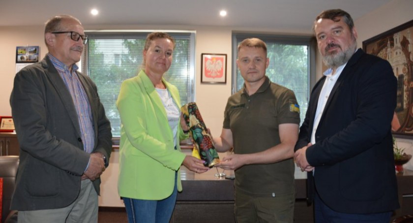 Oleksandr Tretyak, mer ukraińskiego miasta Równe, z wizytą w Starostwie Powiatowym