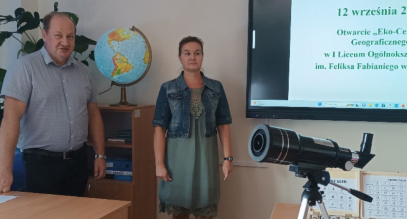 „Eko-Centrum Geograficzne”, czyli nowa pracownia otwarta w I Liceum Ogólnokształcącym im. Feliksa Fabianiego