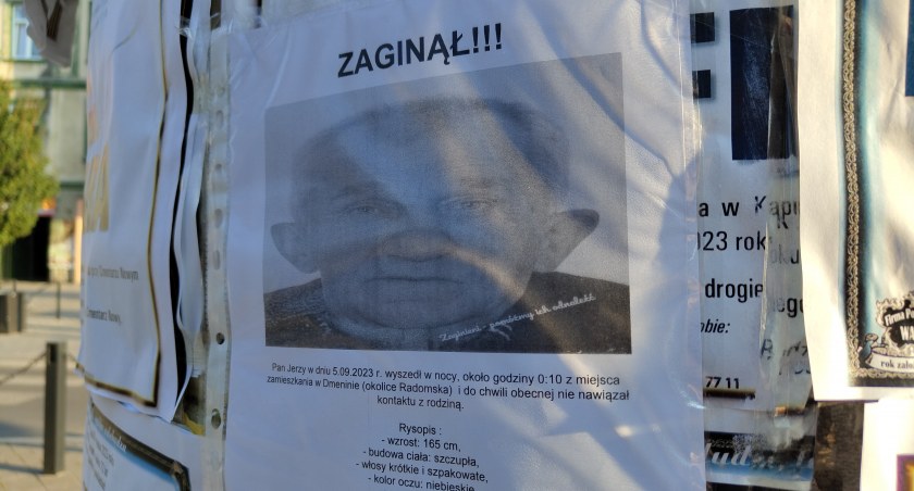 Najpierw pani Zofia z Borowej, potem pan Jerzy z Dmenina. Wyszli z domu i nie wrócili. Aspirant Kaczmarek: Ważne, żeby zgłosić jak najszybciej