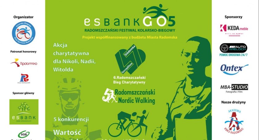 Radomszczański Festiwal Kolarsko-Biegowy ESBANK GO5. Uwaga! Będą utrudnienia w ruchu