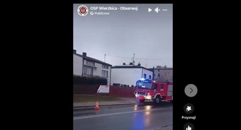 [WIDEO] Pożar sadzy w jednym z domów w miejscowości Stobiecko Szlacheckie w gminie Ładzice
