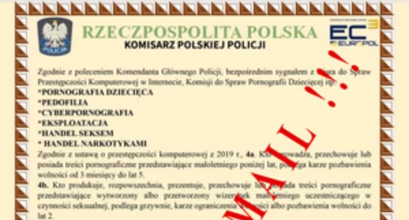 Internetowi oszuści podszywają się pod komendanta. Otrzymałeś wiadomość od inspektora Boronia? Nie otwieraj załączników
