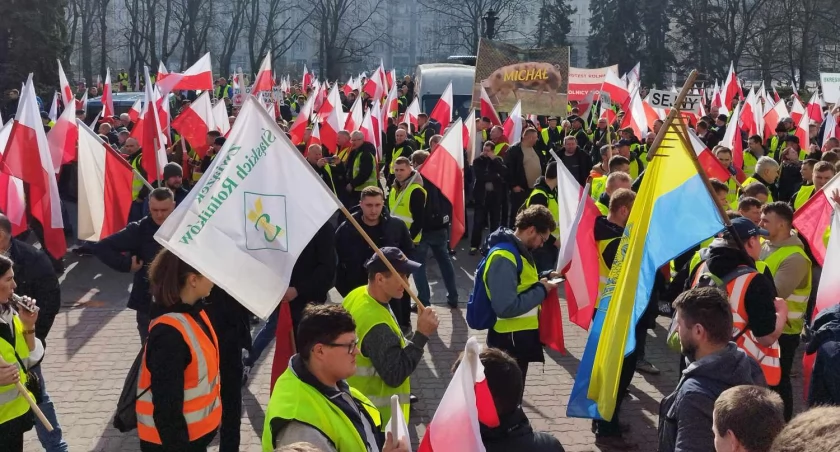 Pan Emil: - Mieszkańcy Warszawy nas wspierają. Rolnicy z powiatu radomszczańskiego na proteście w Warszawie