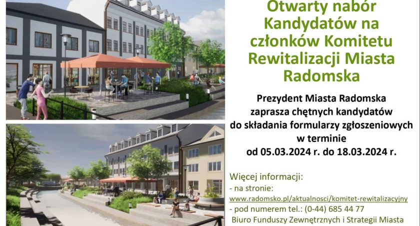 Ruszył nabór kandydatów na członków Komitetu Rewitalizacji Miasta Radomska. Zgłoszenia przyjmowane są tylko do 18 marca