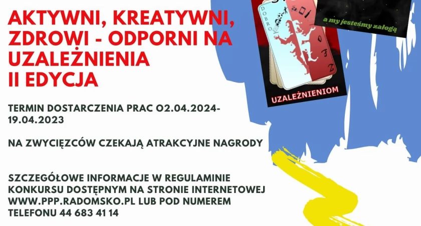 Ruszyła II edycja konkursu profilaktycznego „Aktywni kreatywni, zdrowi - odporni na uzależnienia