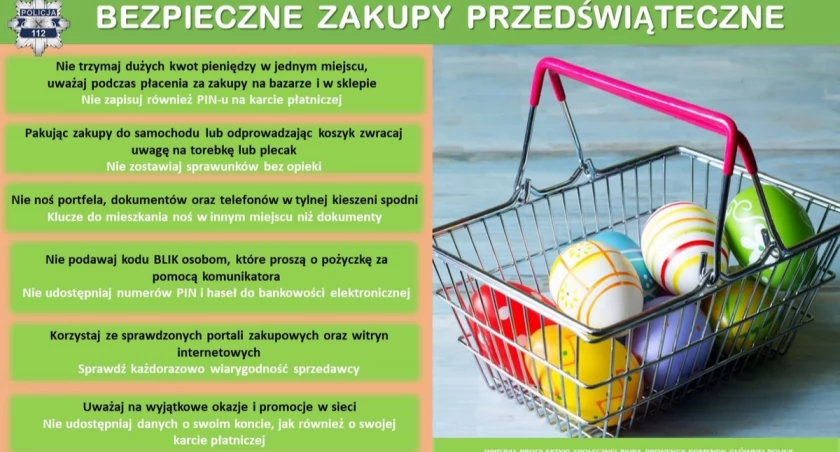 Policja ostrzega przed przestępcami i przypomina jak bezpiecznie robić zakupy, stacjonarnie i online