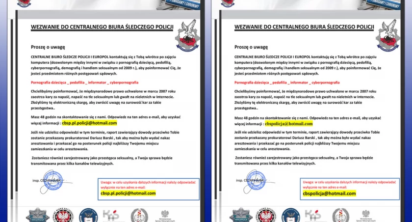 Mail od CBŚ: Na twoim komputerze jest dziecięca pornografia, zajmujemy go