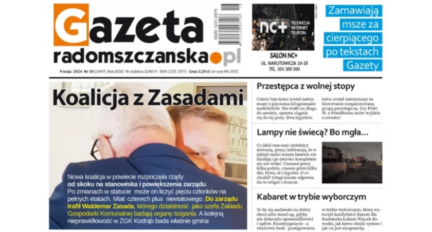 Koalicja z Zasadami i Przestępca z wolnej stopy: O czym przeczytasz w najnowszym wydaniu Gazety Radomszczańskiej