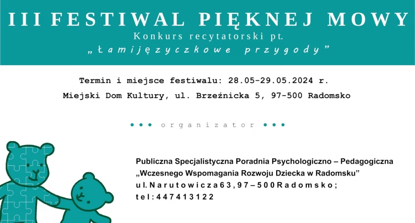 PPP zaprasza na III Festiwal Pięknej Mowy pn „Łamijęzyczkowe przygody”