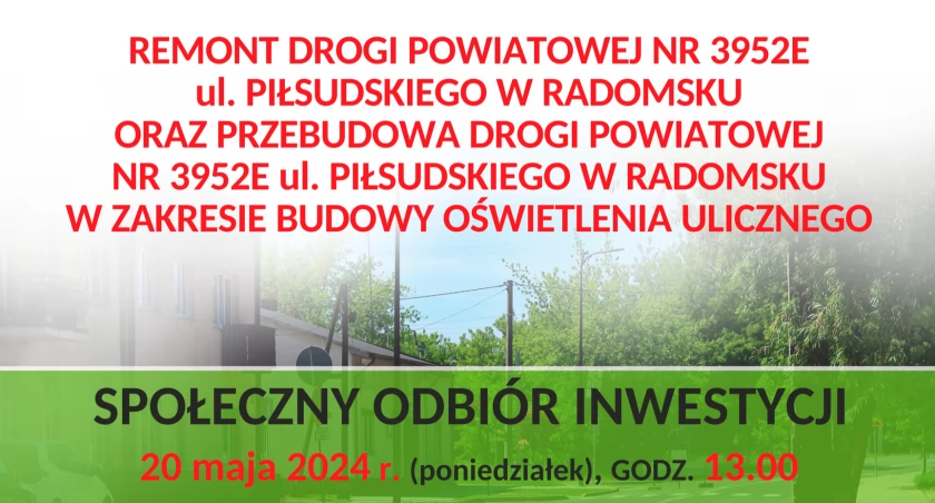 Tego jeszcze nie było! Starostwo informuje, że zakończyło remont Piłsduskiego. I zaprasza mieszkańców, żeby dokonali 
