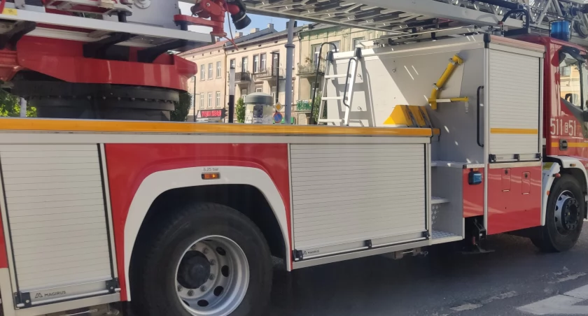 Kolonia Borowiecko, pożar w domu jednorodzinnym. 25-letni mężczyzna doznał poparzeń nogi