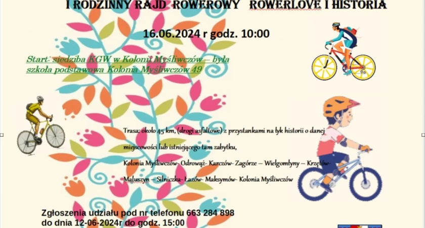 Rowerlove i historia. W najbliższą niedzielę w Myśliwczowie odbędzie się pierwszy taki Rodzinny Rajd Rowerowy