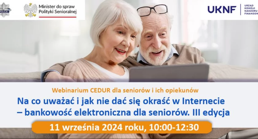 Webinarium CEDUR: bezpieczeństwo seniorów online. Zajęcia odbędą się 11 września