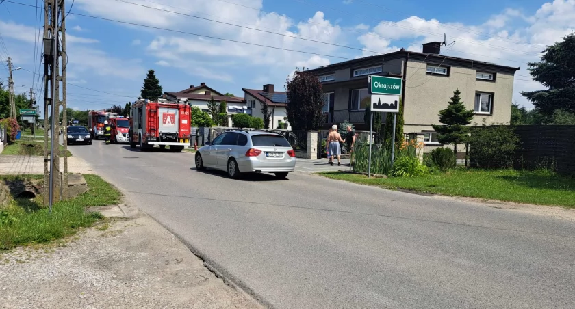 Interwencja straży pożarnej w Okrajszowie. Pożar rozdzielni elektrycznej