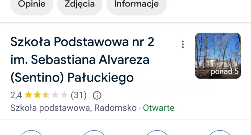 Radomszczańska Dwójka co jakiś czas zmienia patrona. W wyszukiwarce Google. Teraz nosi imię rapera. Sprawą zajmuje się policji