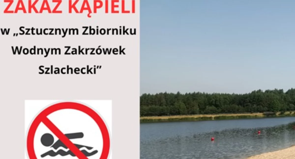 Nie skorzystacie z kąpieli w zbiorniku na Zakrzówku Szlacheckim. We wtorek 30 lipca pojawiła się czerwona flaga