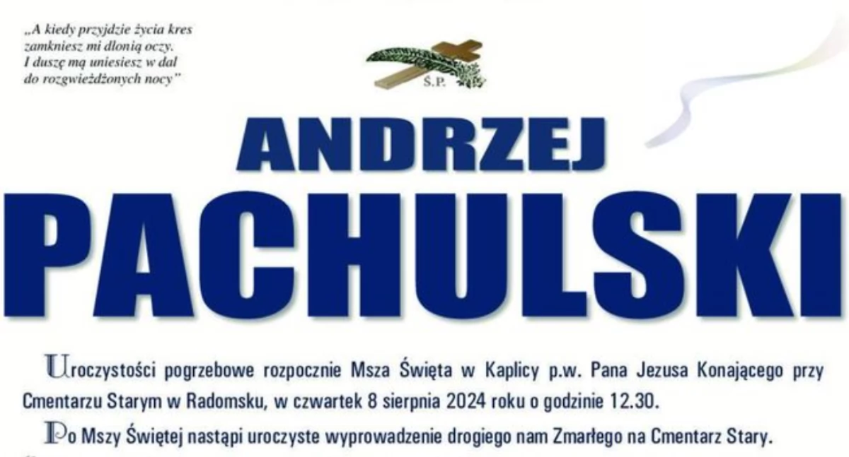Zmarł Andrzej Pachulski, wieloletni pracownik TBS. Pogrzeb odbędzie się w czwartek
