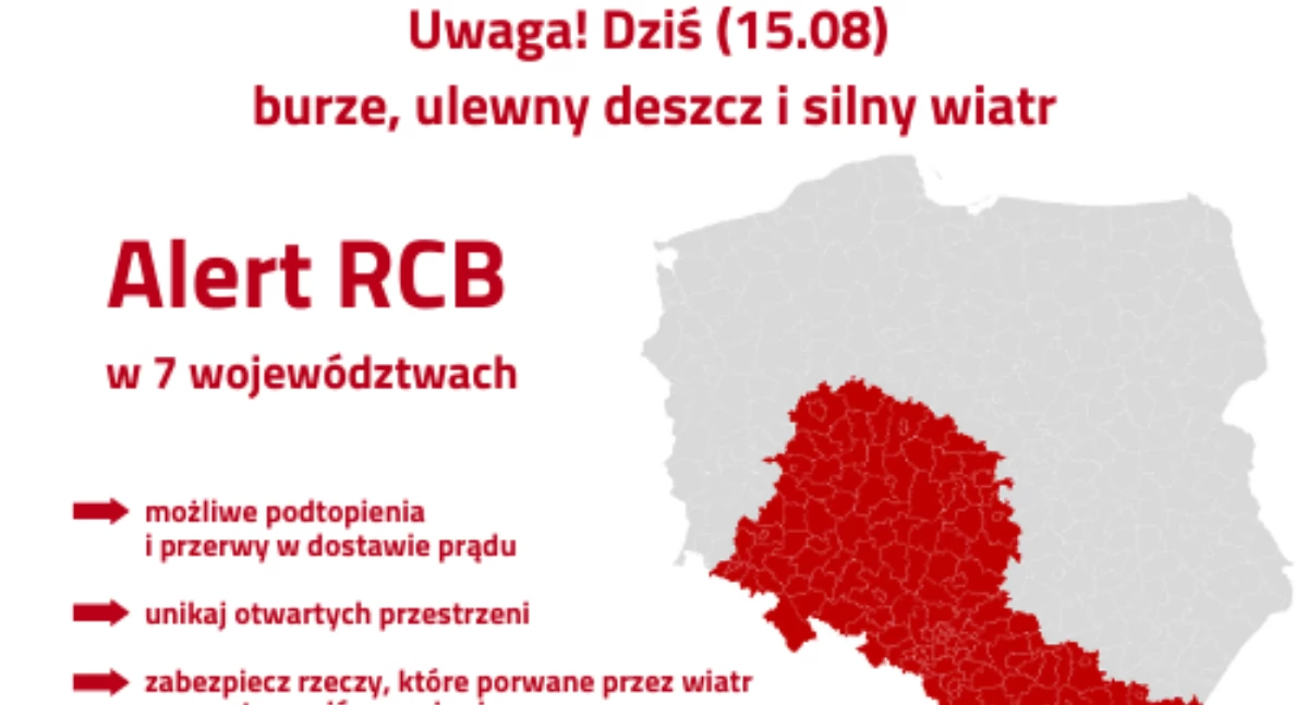 Ostrzeżenie: dziś gorąco, potem możliwe burze, ulewy i podtopienia