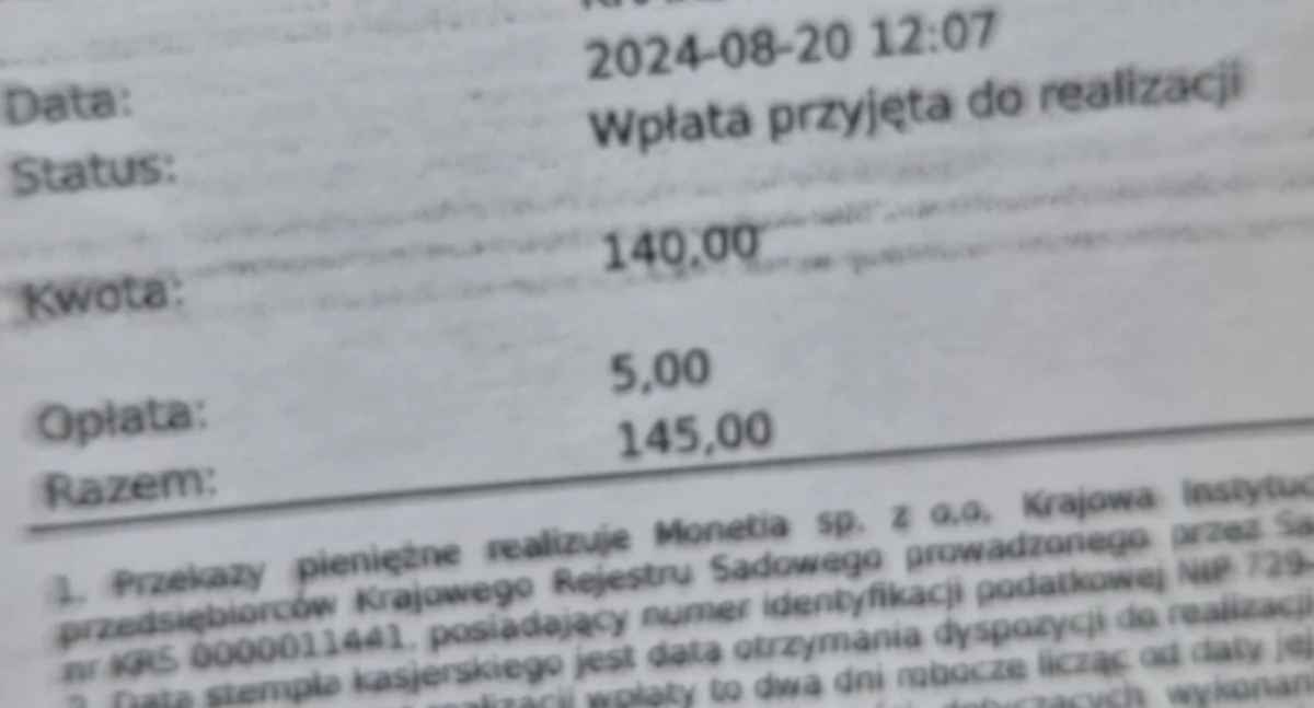 Czytelniczka: 5 zł prowizji za gotówkową wpłatę za paszport! Takie informacje powinny być też w Internecie