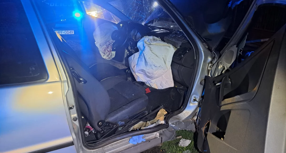 Wypadek w Babczowie. Już wiadomo, dlaczego 19-letni kierowca wjechał w betonowy płot
