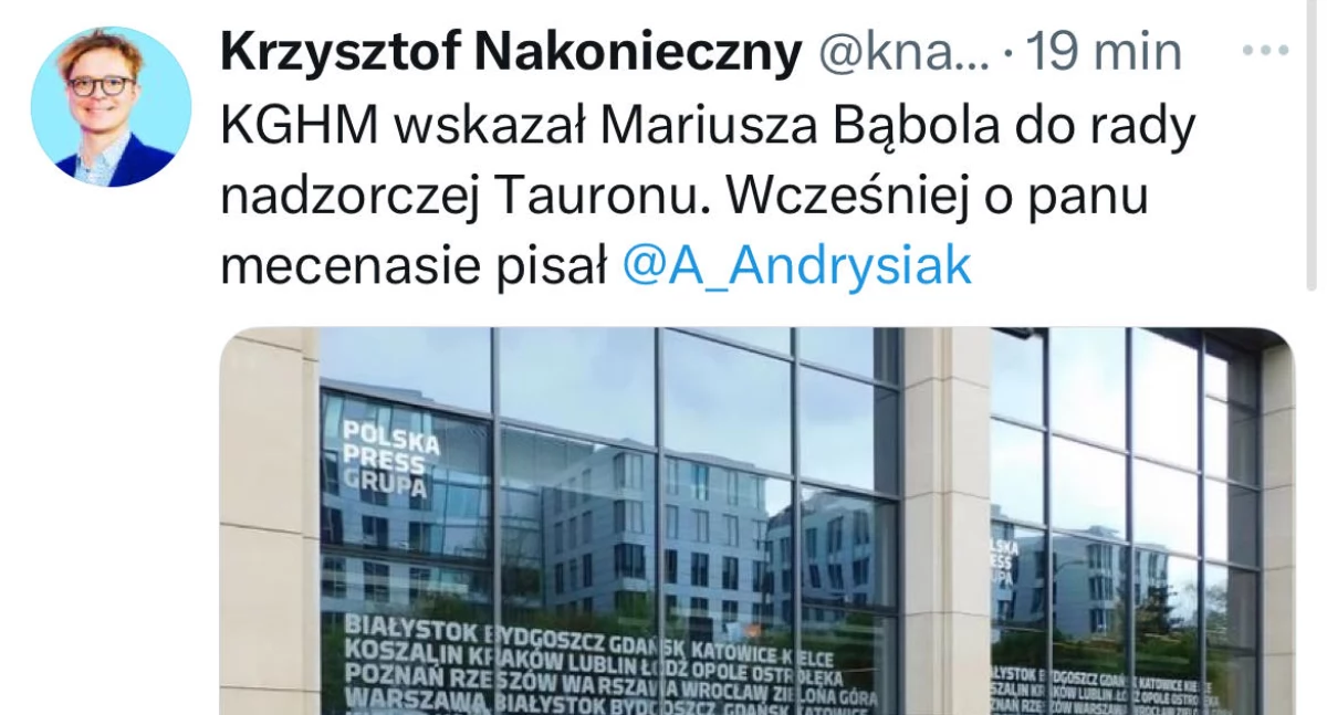Radomszczański mecenas Mariusz Bąbol został wskazany na członka Rady Nadzorczej spółki Tauron