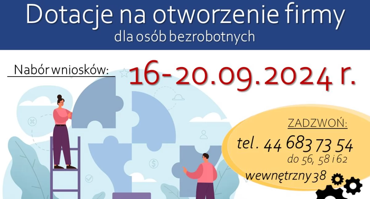Są już dotacje na własną firmę. Wnioski można składać do 20 września. Maksymalnie można uzyskać 42 tys. zł