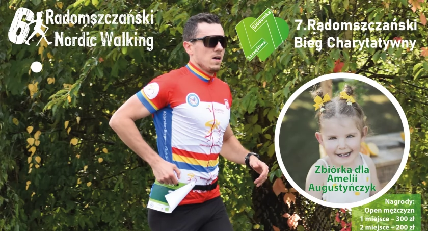 7. Radomszczański Bieg Charytatywny i 6. Radomszczański Nordic Walking. I zbiórka dla Amelii Augustyńczyk