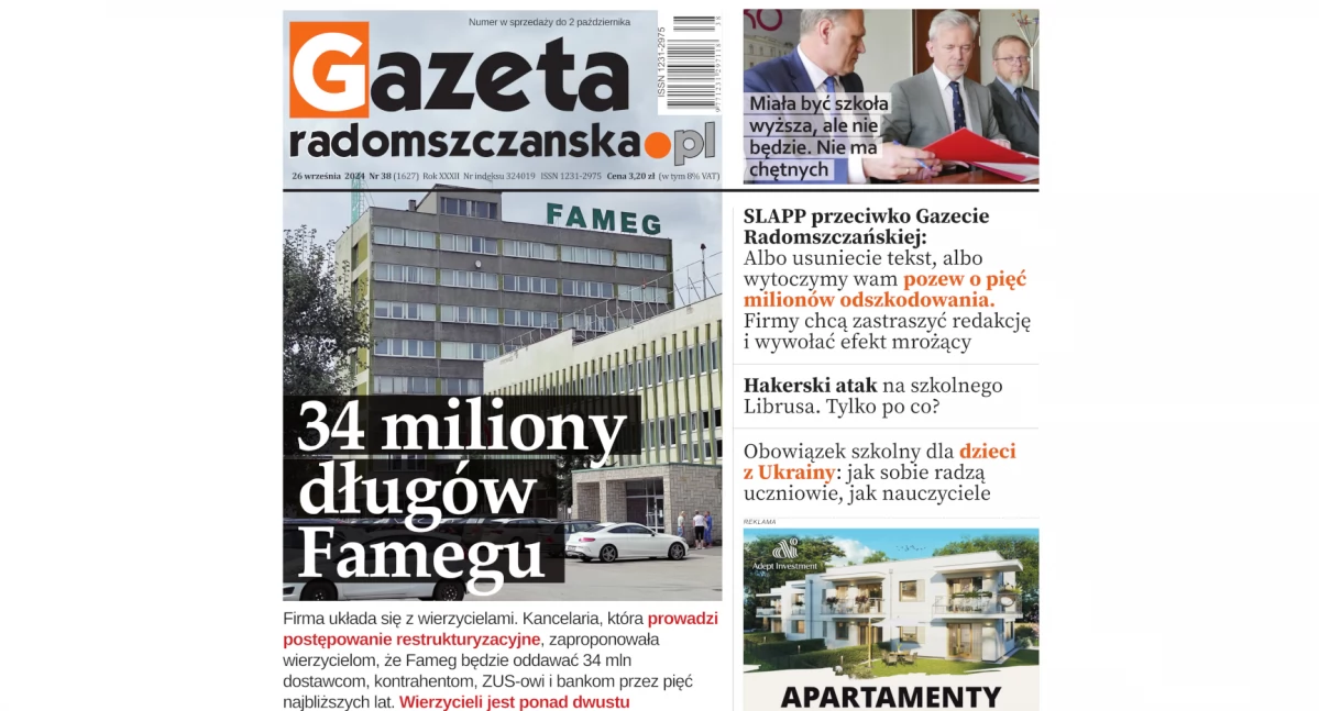 O czym przeczytasz w najnowszym wydaniu Gazety Radomszczańskiej