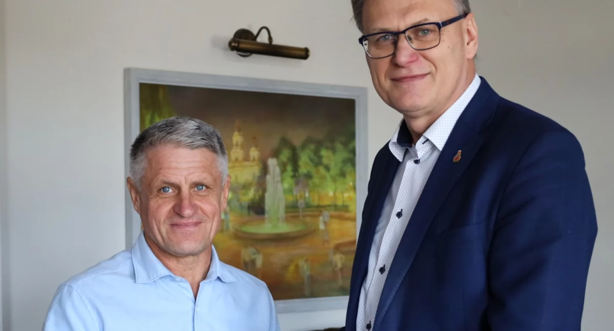 Jacek Kuśmierek, brązowy Mistrzostw Świata Weteranów w zapasach w stylu klasycznym, spotkał się z prezydentem