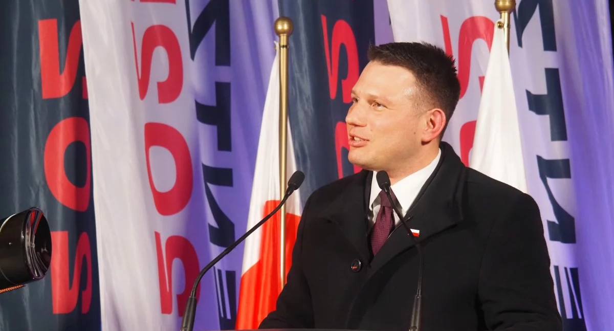 Mentzen w Radomsku: Niższe podatki, szczelne granice, tańsza energia. Zobacz wystąpienie lidera Konfederacji