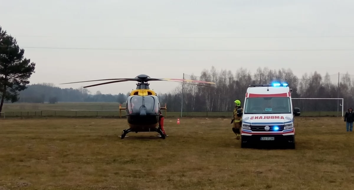 Życie 16-latki było zagrożone. Na miejsce wezwano śmigłowiec Lotniczego Pogotowia Ratunkowego