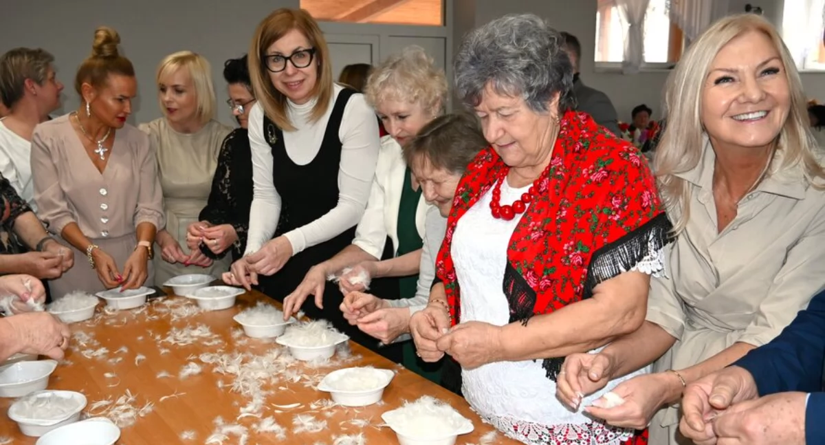 Pierzawka w Brudzicach. Malutka Stefania ma już swoją poduszkę, zgodnie z tradycją
