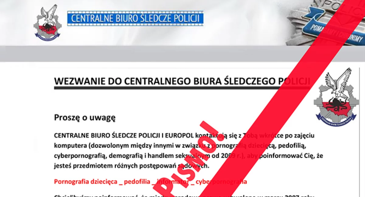 Aspirant Dariusz Kaczmarek: - Przyszedł mail z informacją, że jesteś podejrzany? Nie wysłała go policja. To próba cyfrowego oszustwa
